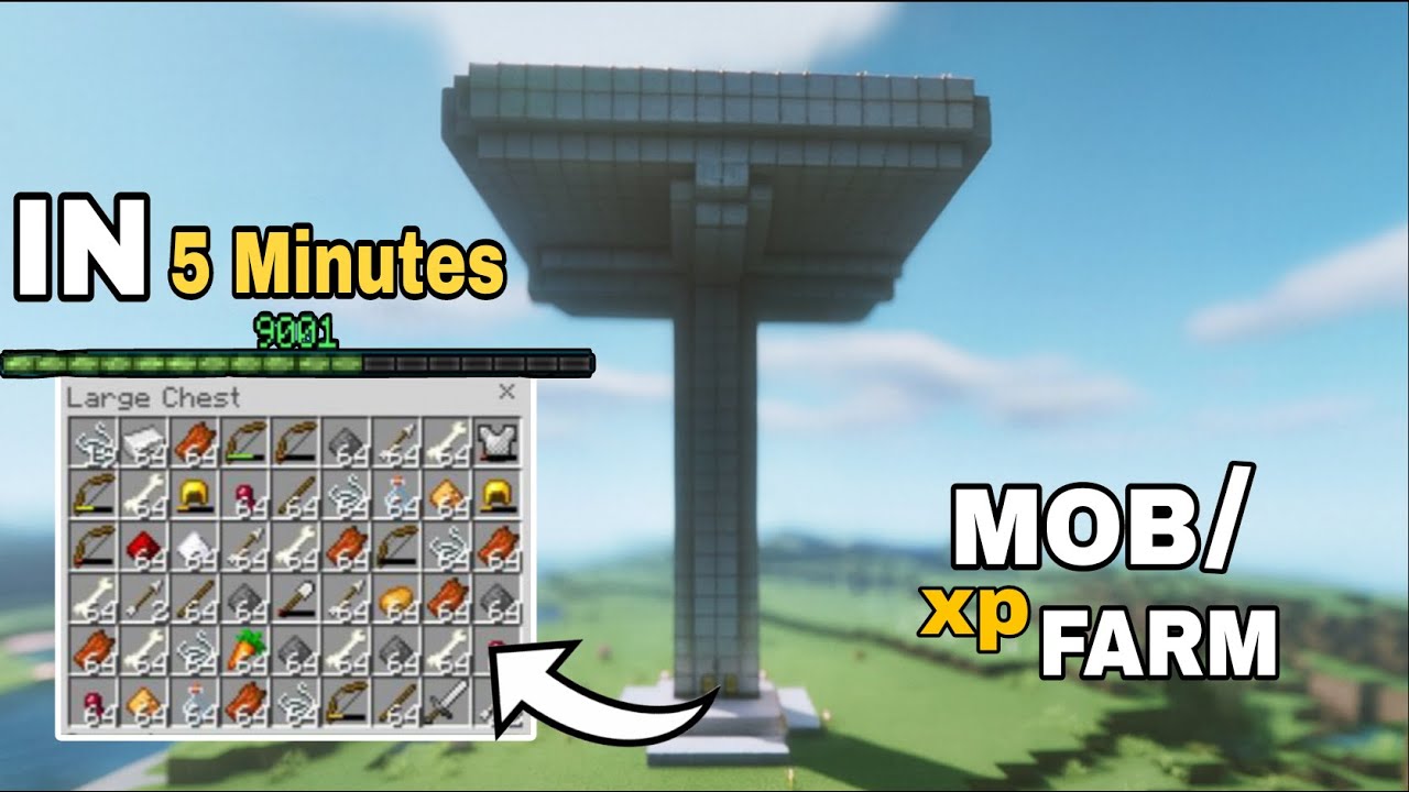 Minecraft: EASY MOB XP FARM TUTORIAL! 1.19 (Without Mob Spawner) - YouTube
