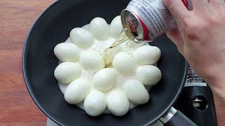 Pour beer into eggs and you'll be ready for a delicious meal in an instant.