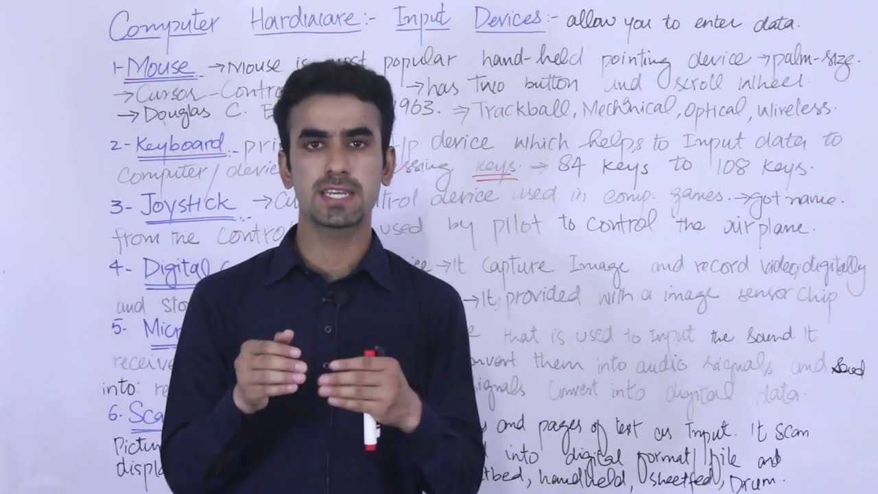 What are Input Devices? Types of Input Devices Explained by Sohaib Saleem in Urdu/Hindi