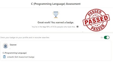 C (Programming Language) Assessment || Linkedin C Assessment 2021|| Linkedin||