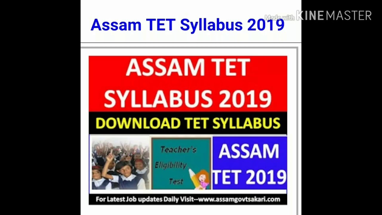 Assam Tet 2019 Syllabus