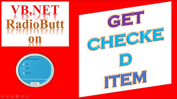 VB.NET RadioButtons   Get Checked Item