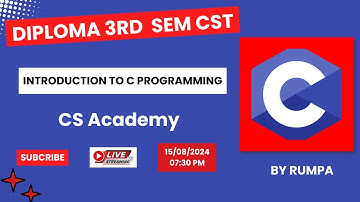 Diploma  3rd sem  CS/IT   |    Introduction  to C programming  Lec 01 | By Rumpa Ma