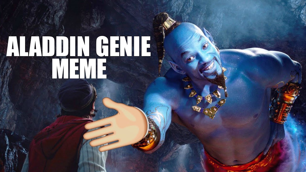aladdin, aladdin genie, will smith genie, genie meme, will smith genie...