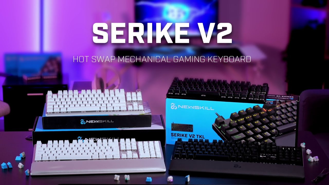 Newskill Serike TKL V2 Blanco - Teclado Mecánico Gaming, RGB, Chasis de  Aluminio, Teclas y Switches Personalizables, NewSwitch Lineal Red