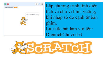 SCRATCH:TÍNH TOÁN/Tính diện dích, chu vi hình vuông với cạnh nhập từ bàn phím (Buổi 11)