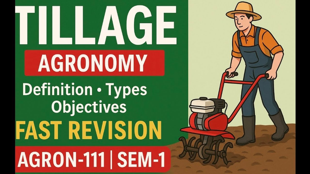 BSc Agriculture Sem-1 | Tillage: Definition, Types, Objectives & Implements | AGRON-111