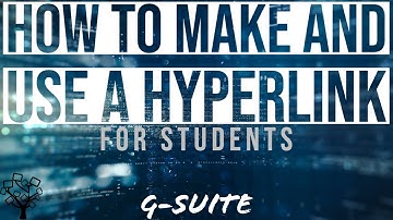 How to Make and Use a Hyperlink for Students