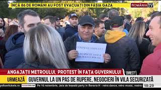 Protest al Angajaților de la metrou! Aceștia au ieșit în fața Guvernului sa își strige nemulțumirile