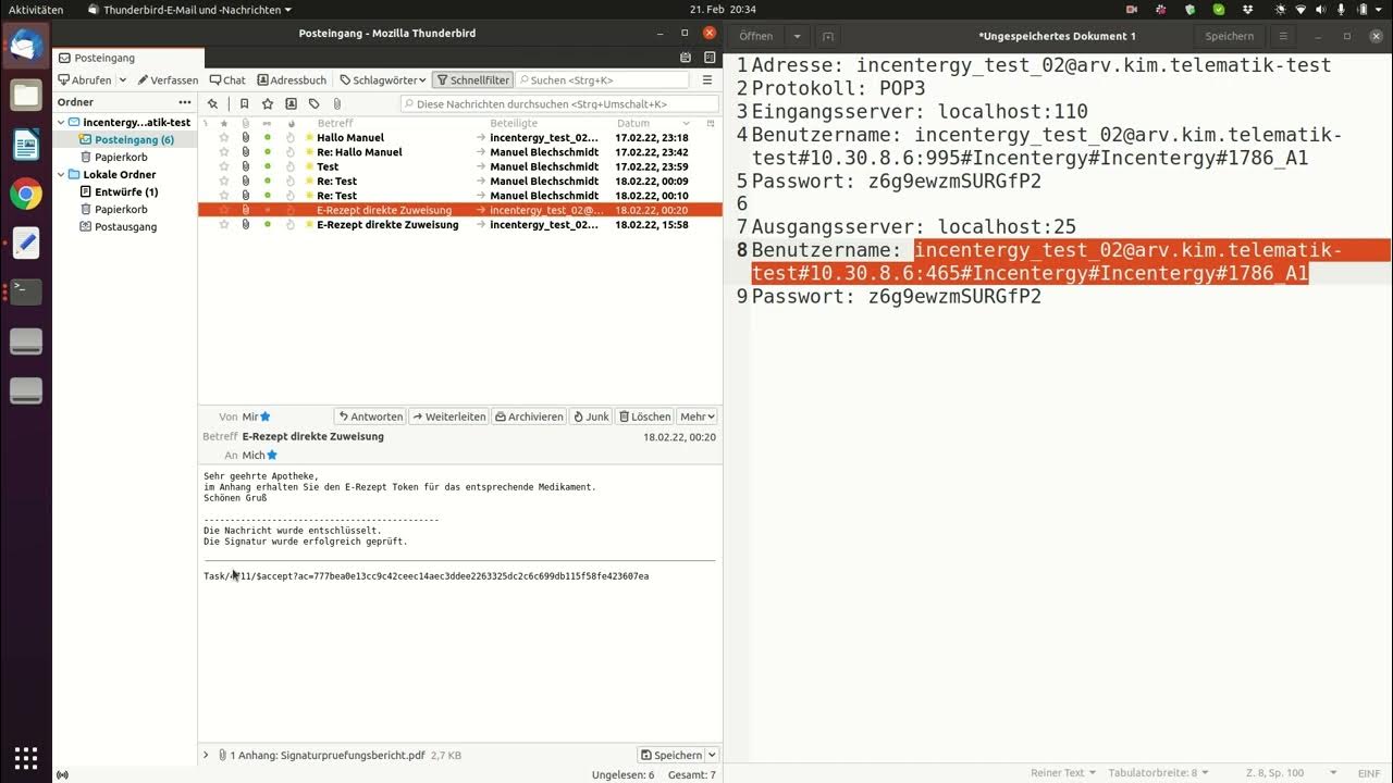 Thunderbird mit KIM Adresse einrichten - YouTube