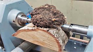 Woodturning - A Poop💩on a Log !! ( no mid roll ads )