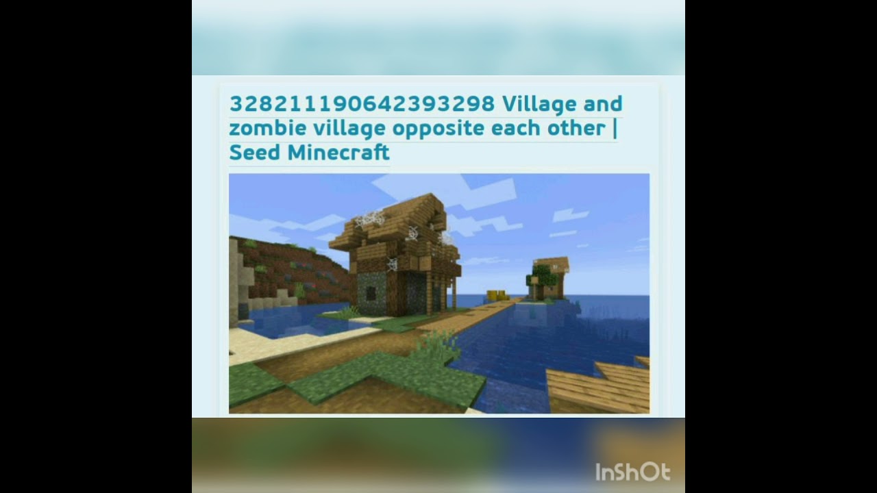 Village and zombie village opposite each other Minecraft epic Seed#7