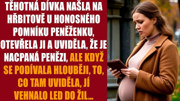 Těhotná dívka našla na hřbitově u honosného pomníku peněženku, otevřela ji a uviděla, že je nacpaná.