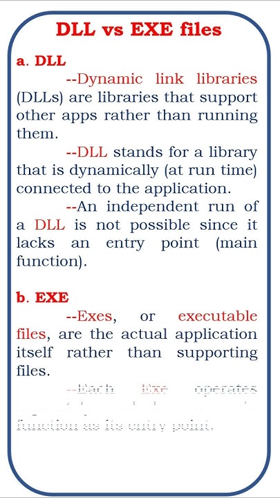 difference between DLL and EXE #coding #java #jscript #class #developer ...