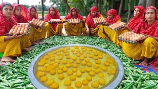 Ladies Finger Egg Fry Recipe - Bengali Traditional Village Food - Easy & Delicious Food Cooking