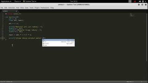 Tutorial Membuat Program C Menghitung Volume Tabung