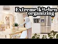 EXTREME ORGANIZING DECLUTTERING AND CLEANING the whole kitchen/KITCHEN TOUR
