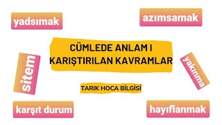 Cümlede Anlam Karıştırılan Kavramlar & Yadsıma, Kanıksama, Sitem, Yakınma, Hayıflanma, Azımsama