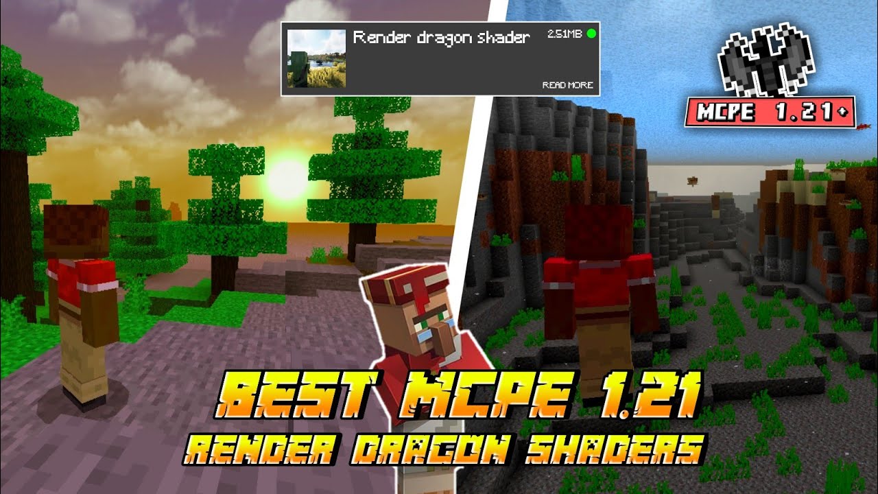 Best Mcpe 1.21 Render dragon working shader