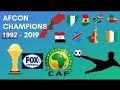 AFRICAN CUP OF NATIONS FINALS GOALS AFCON 1992 - 2019 | TODOS GOLES Y CAMPEONES DE AFCON