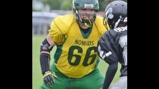 At 6'3 250 pounds and 12 years old one of the biggest peewee football players 2012.mov