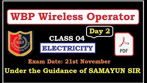 WBP Wireless Operator II Class 04 II Electricity