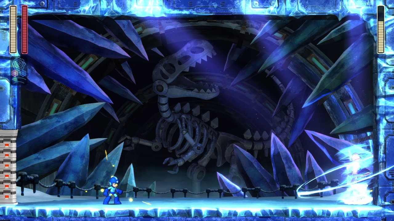 Mega Man 11 tundra man boss battle