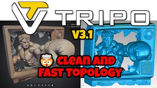 Insane Mesh Quality in Tripo 3D v3.1 - 🤯Clean & Fast Topology! #3dgenerativeai #3ddesign