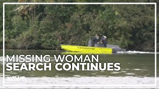 Search continues Monday for woman missing in Willamette River