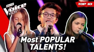 MOST POPULAR TALENTS on The Voice Kids! | Top 10