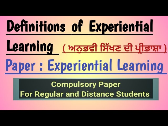 Meaning of Learning with Definitions // In English and Punjabi // Teaching  Learning Process 