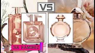 Lancôme Idôle Aura  VS Olympéa Paco Rabanne - Comparación de perfumes - Perfumes con sal - SUB