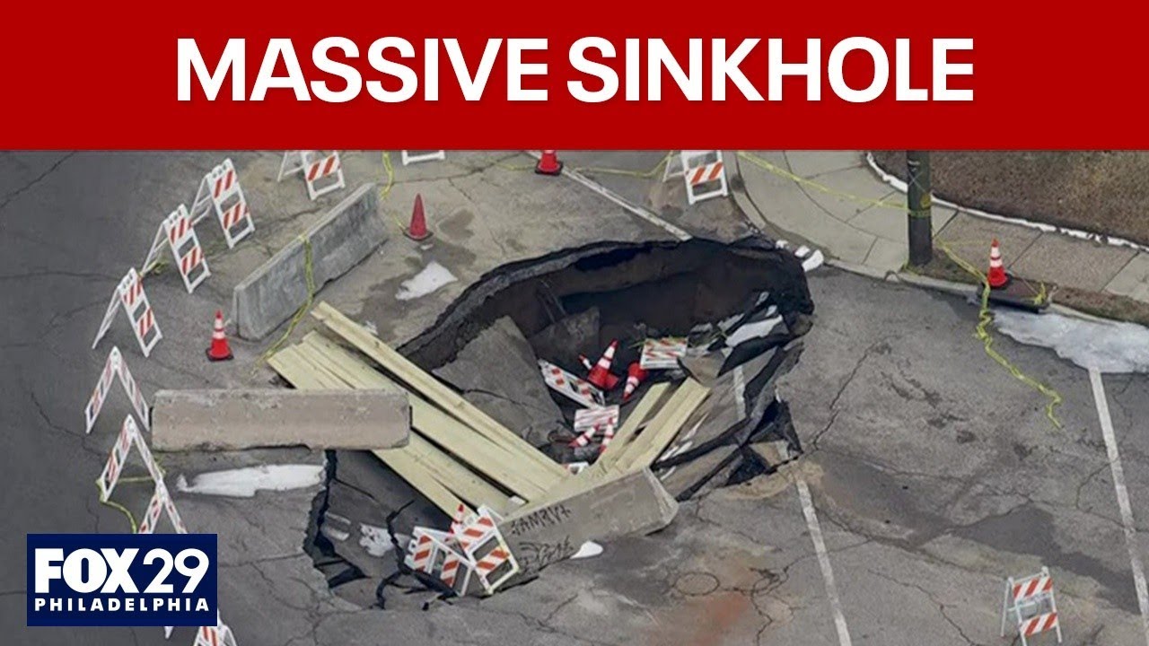 Sinkhole in Philadelphia leaves dozens without water
