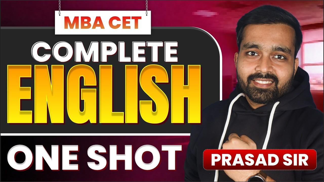 GRAMMAR One Shot for MBA CET 2026 🚀 | Complete English Marathon | Live ...