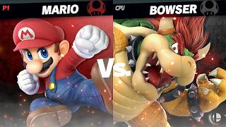 Super Smash Bros. Ultimate Gameplay - Mario P1 Vs Bowser Cpu Lv. 9