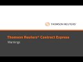 Contract Express - Questionnaire warnings