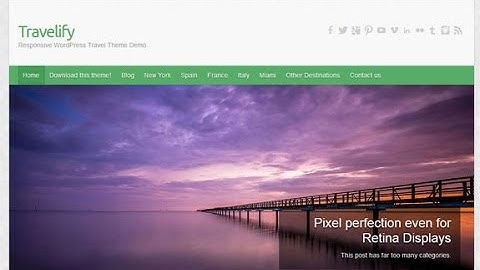 Travelify WordPress Theme Walkthrough