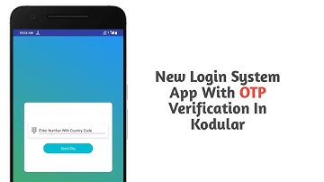 New login system app with otp verification in kodular