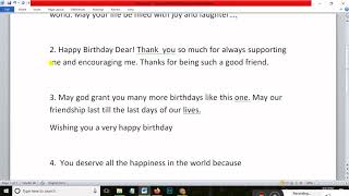 Birthday Wishes for Best Friend|Happy Birthday Quotes|How to write Happy BirthDay message for friend