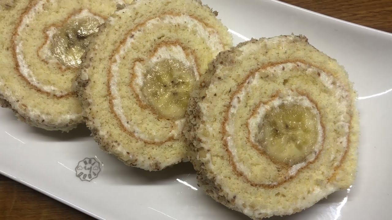 Banánovo - orechová roláda | Food inspo 🍌
