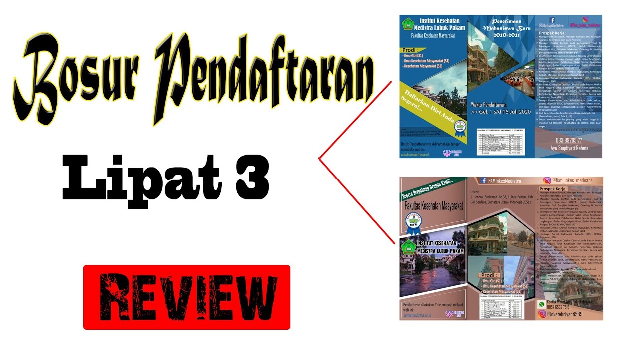  Desain  Brosur  Pendaftaran Kuliah Lipat  3  Simpel Design 