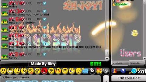 Xat How To Add Text At The Bottom Of A Chat!