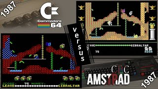 Commodore 64 vs. Amstrad CPC - 8 games from 1987