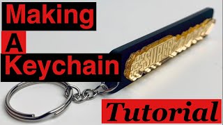 Information Glowforge layered acrylic keychain using 3M - Tutorial Update