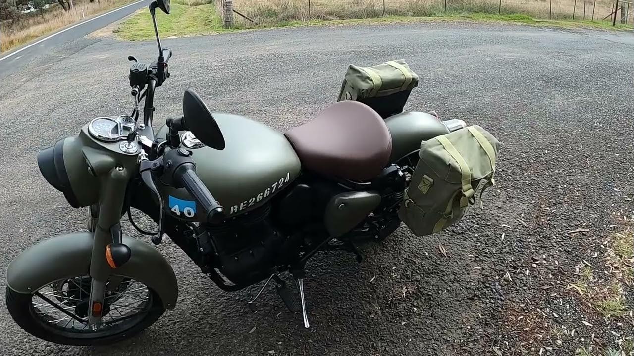 2022 Royal Enfield Classic 350 Reborn Optional Canvas Saddle Bags