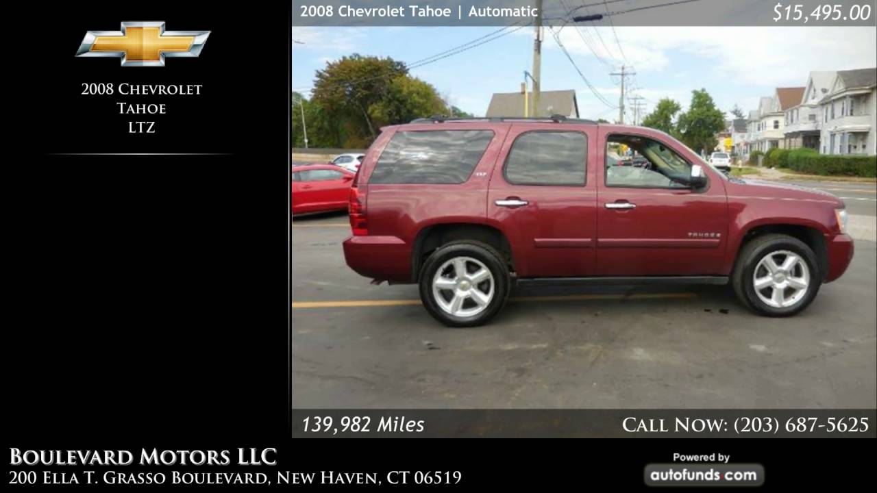 Used 2008 Chevrolet Tahoe Boulevard Motors LLC, New Haven, CT SOLD YouTube