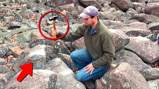 Als dieser Mann mit einem Hammer auf den Stein schlug, geschah etwas Verwirrendes