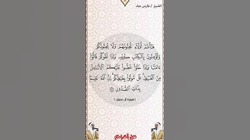 سورة آل عمران الآيتين 118 و119 بصوت الشيخ فارس عباد برواية حفص #القرآن_الكريم #اكسبلور #المصحف #duet