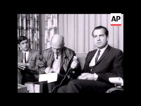 FAMOUS AMERICAN - RICHARD NIXON MAKES BRIEF VISIT - SOUND