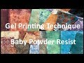 Gel Printing Technique - Baby Powder Resist